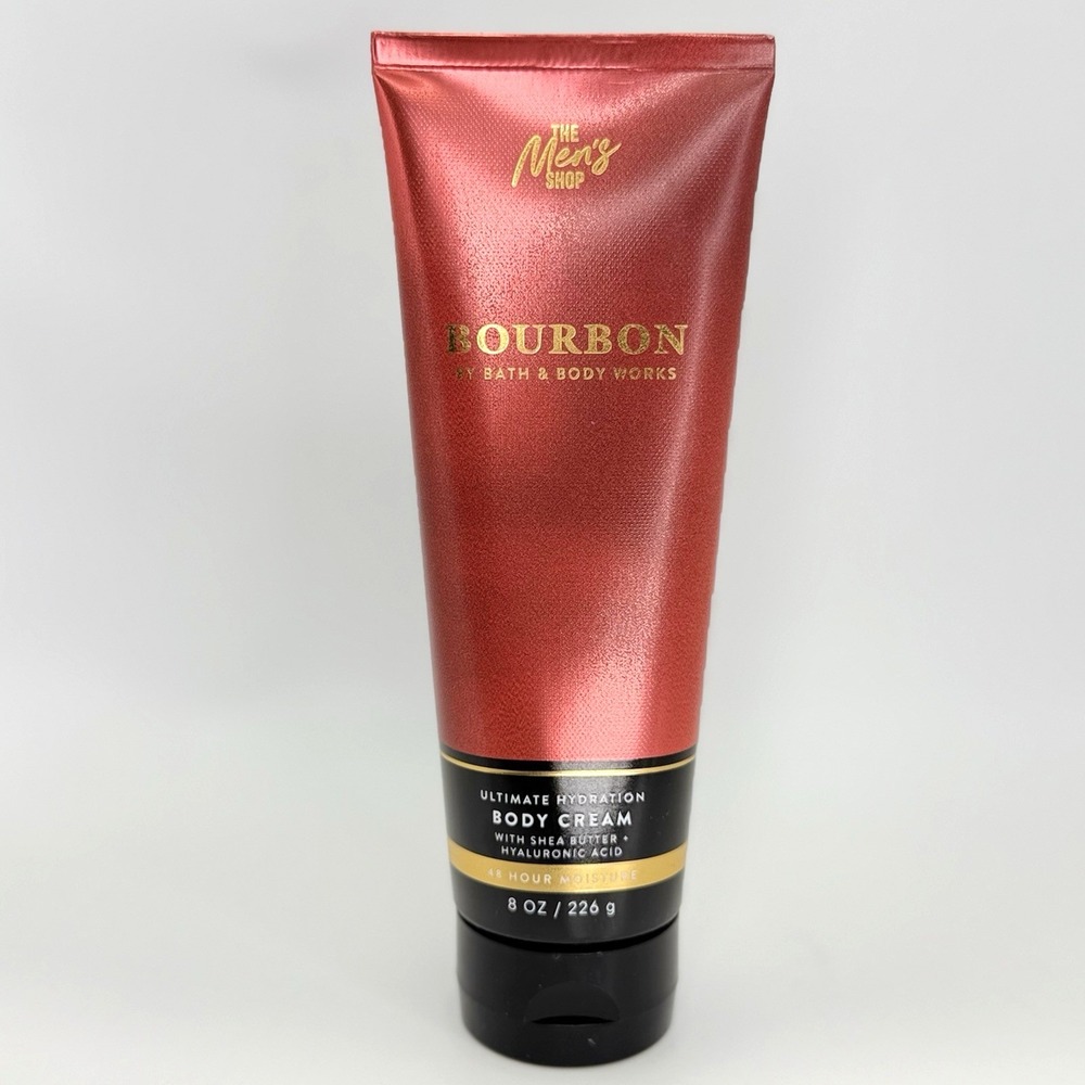 NEW Bath & Body Works The Men's Shop‎ Bourbon Body Cream 8 oz Shea Butter